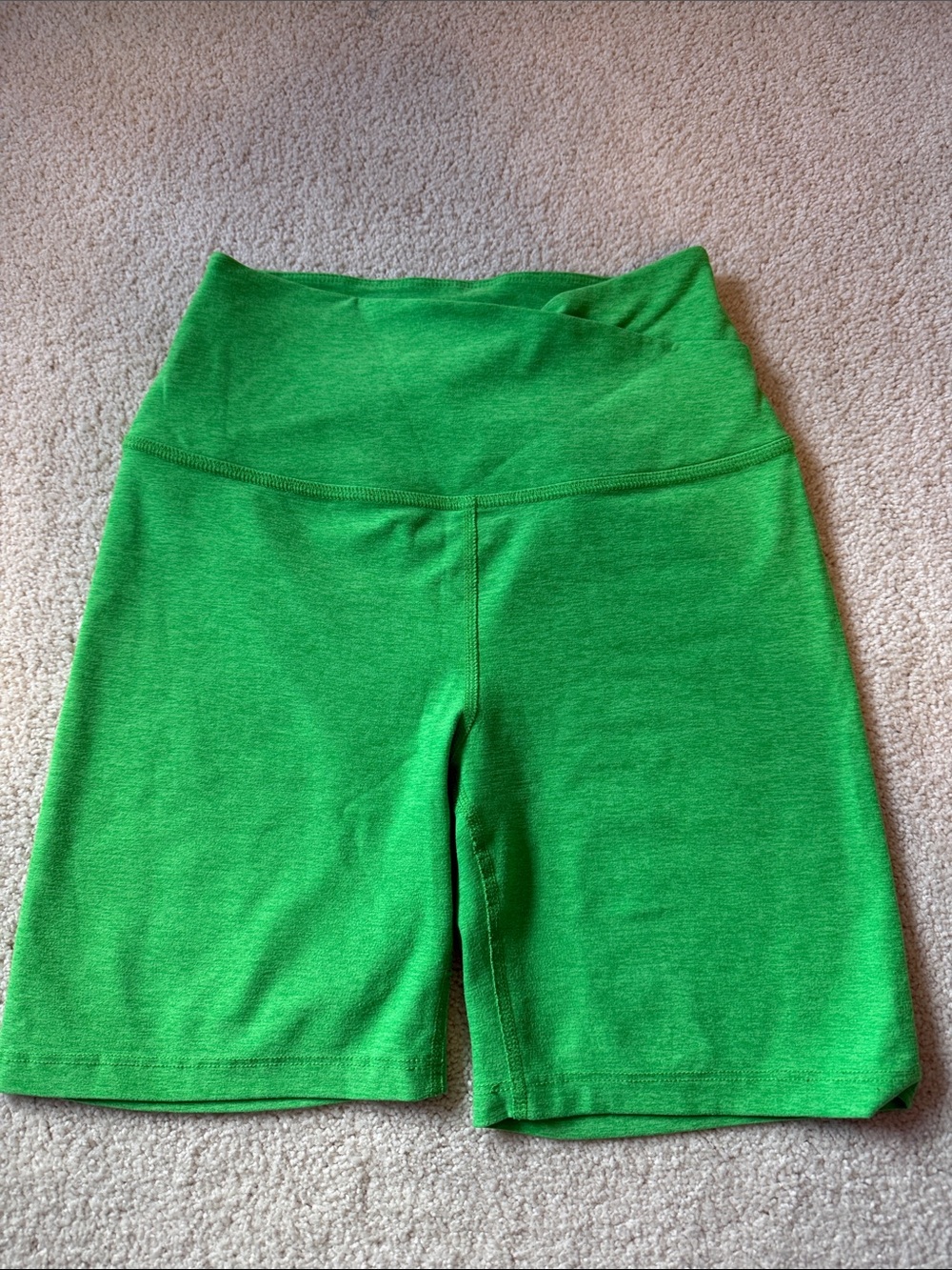 Beyond Yoga High-Rise Green Bike Shorts